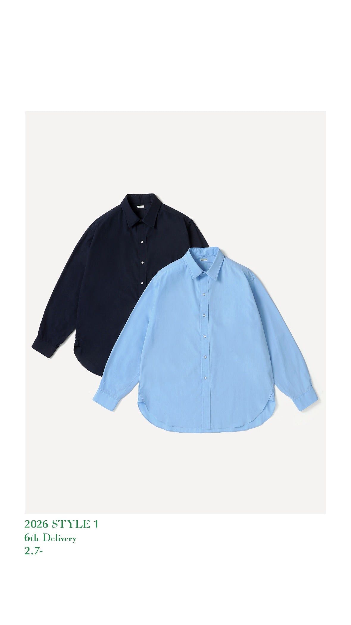 A.PRESSE 26SS Regular Collar Shirt